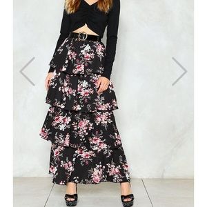 Tiered maxi skirt